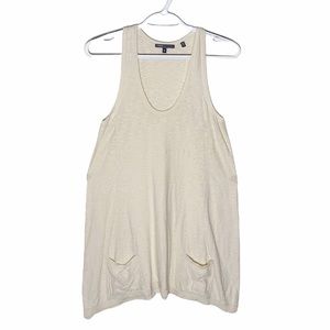 Vince textured sweater tank with pockets size S